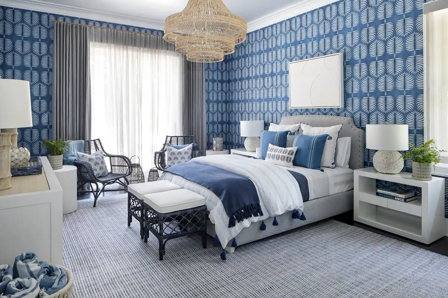 Seasonal Decor Swaps Moody Coastal Bedroom Trend