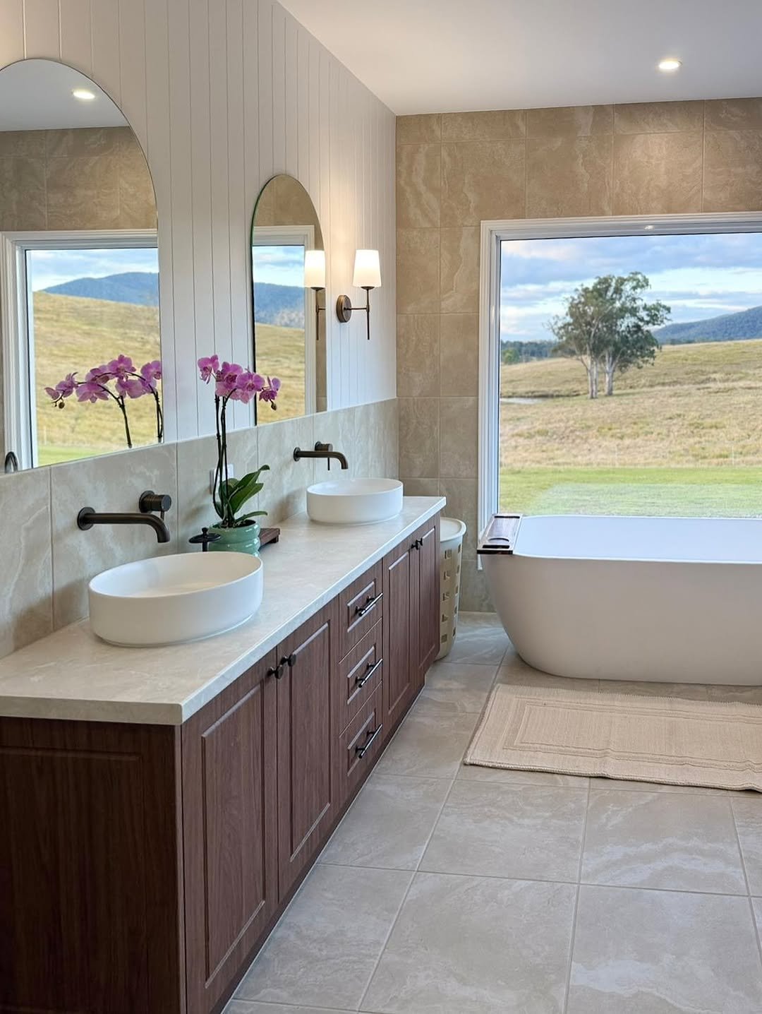 Sink with Exposed Plumbing for French Farmhouse Bathroom