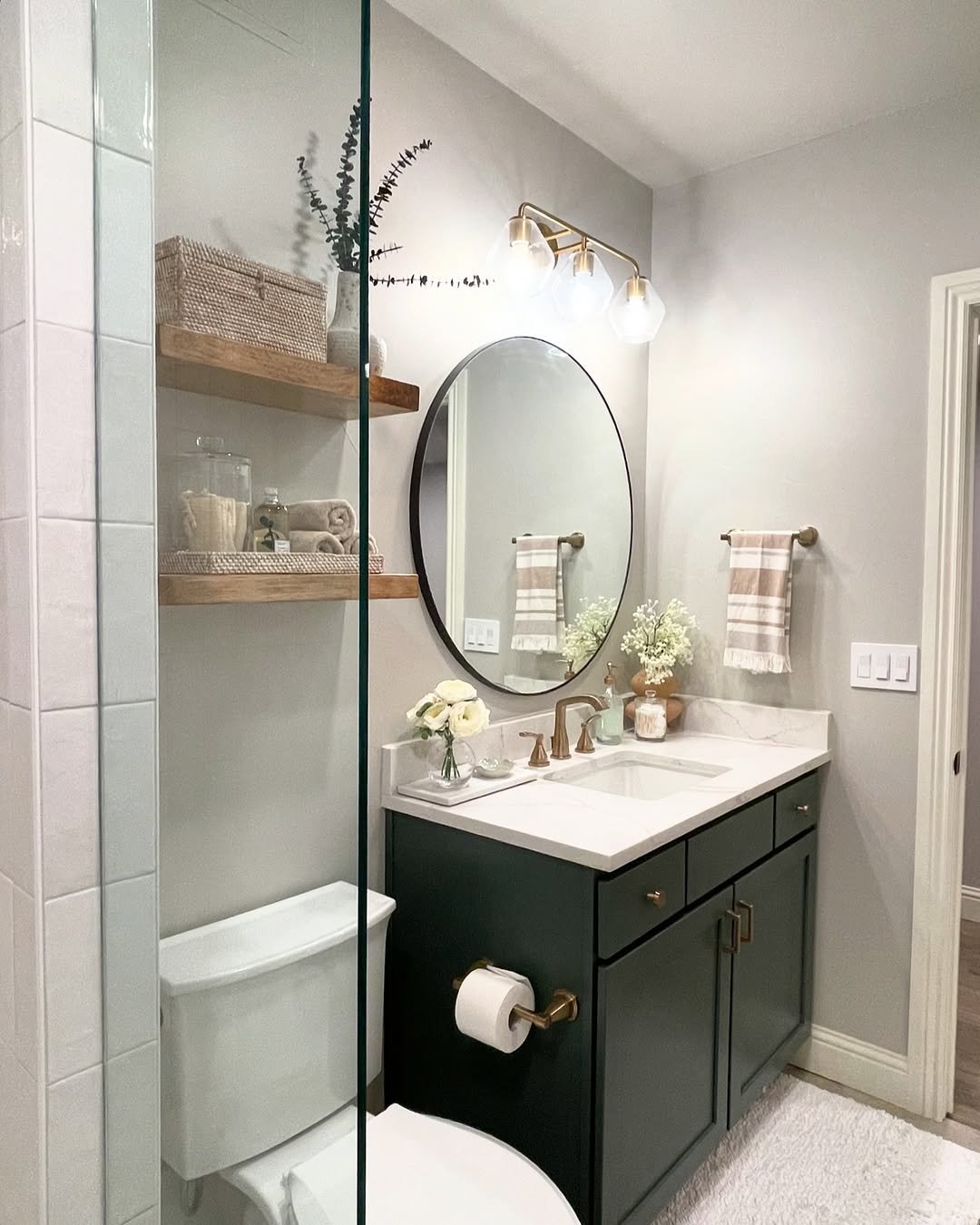 Storage-Focused Design for Basement Bathroom