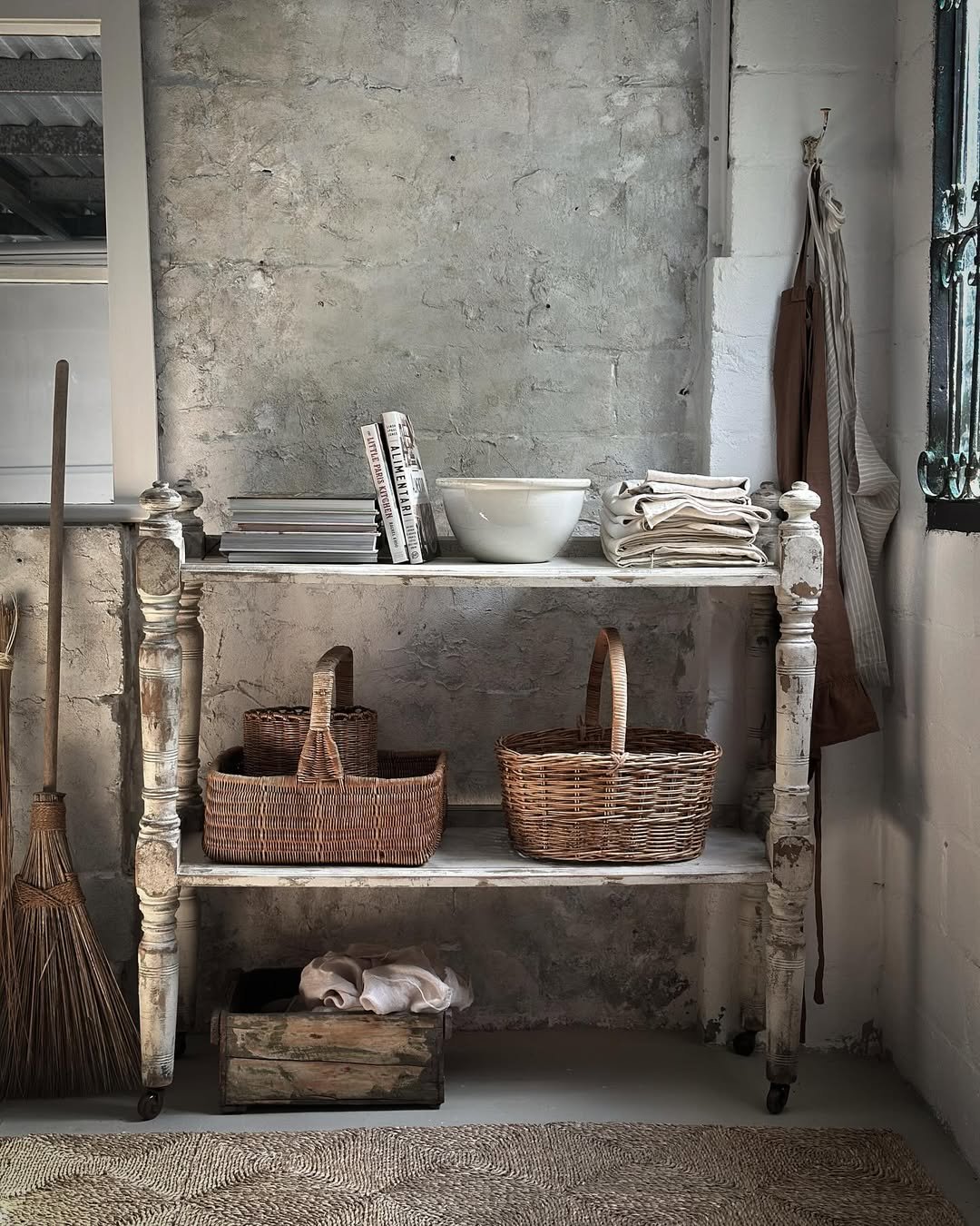 Vintage Storage Solutions for Parisian Bathroom