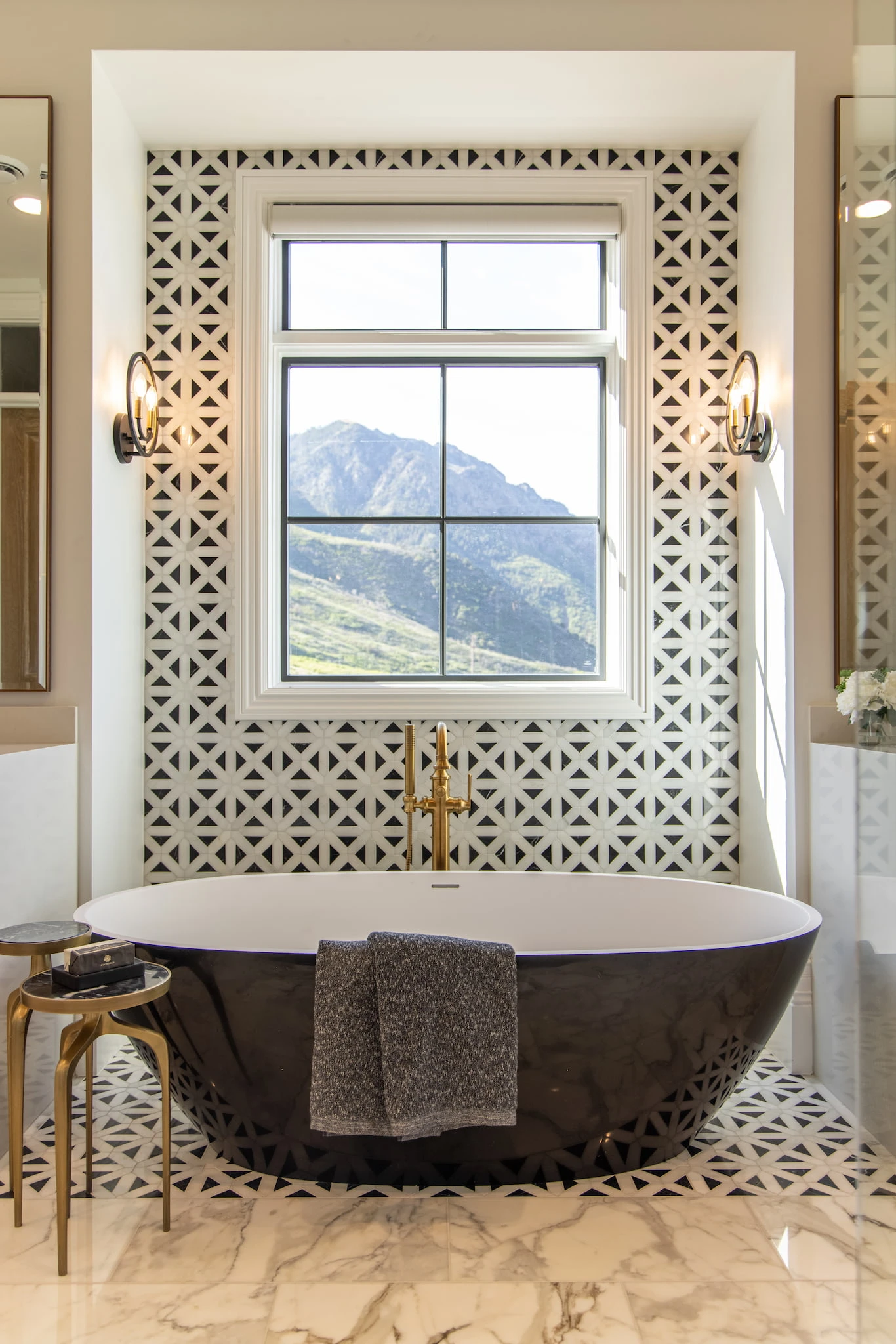 Window-Centric Layout for Basement Bathroom
