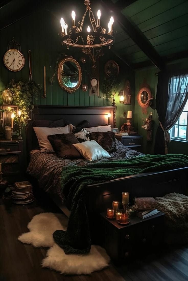 Moody Maximalist Bedroom Inspirations Gothic Glamour Meets Nature
