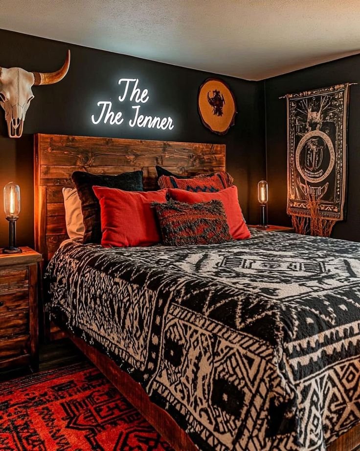 Moody Western Bedroom Fun and Funky