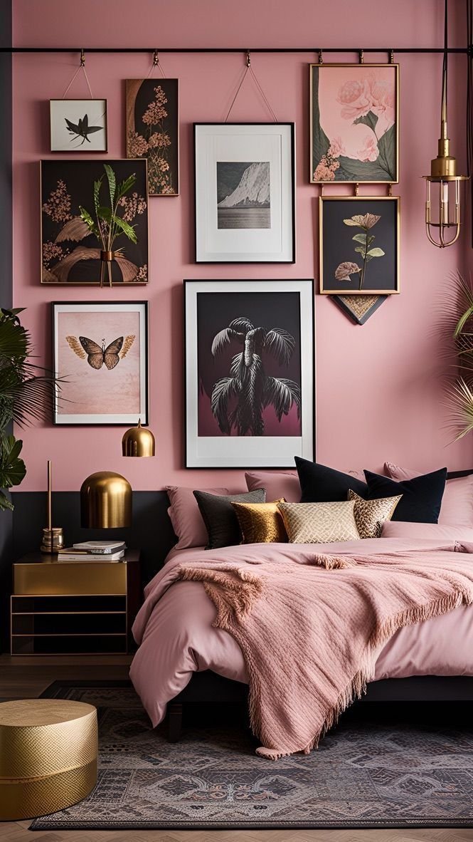 Moody Maximalist Bedroom Inspirations Contemporary Contrast