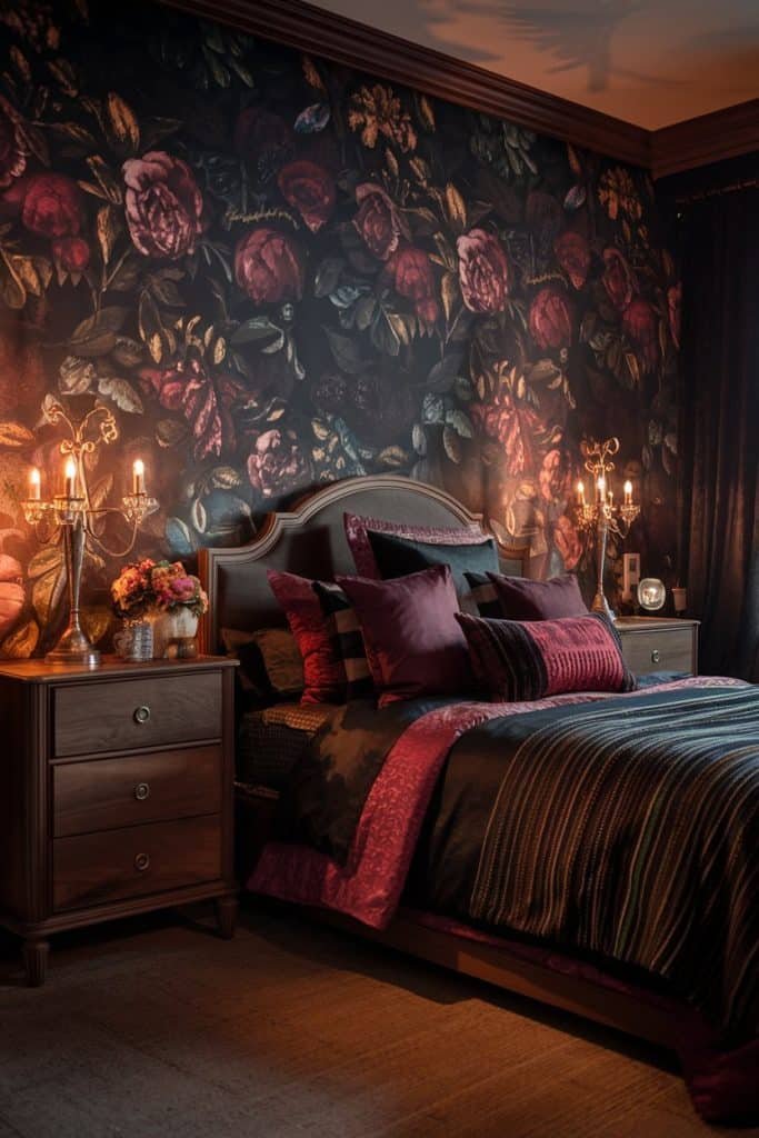 Dramatic Moody Bedroom Wallpaper Designs Dark Elegance