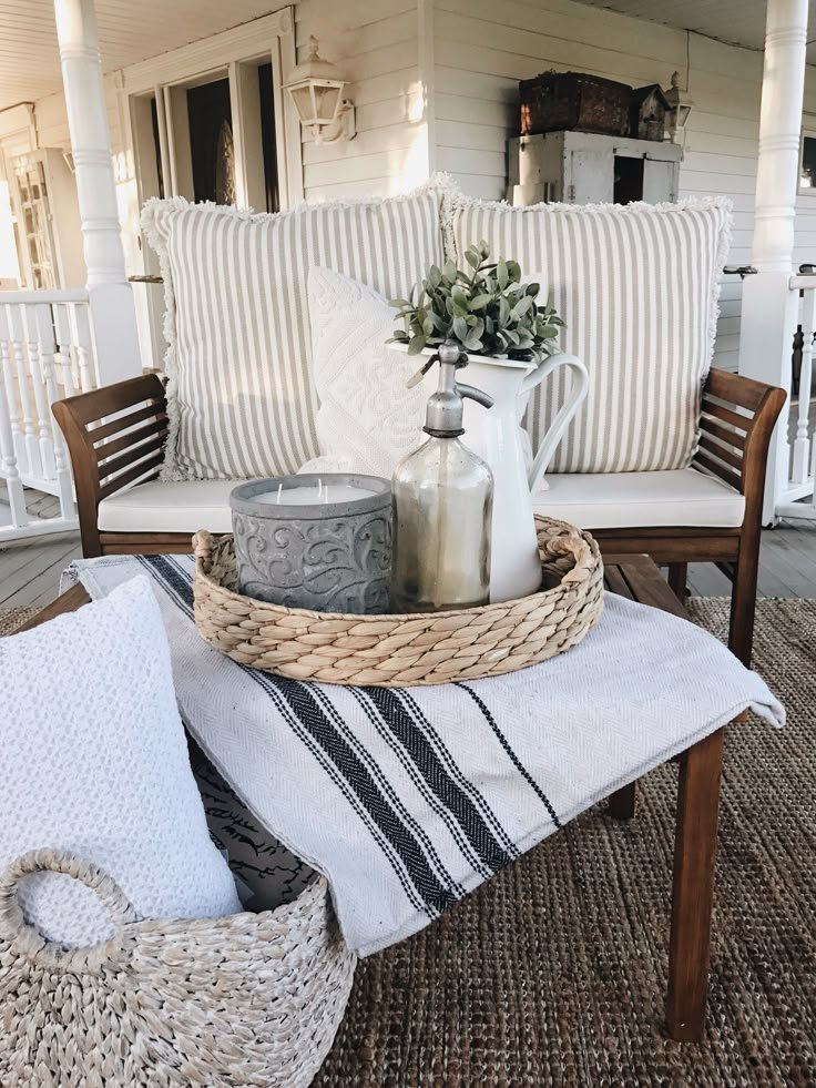 Trays for Organizing Outdoor Coffee Table Decor
