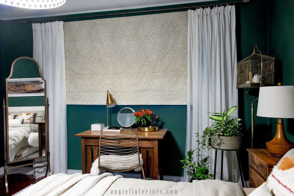 Moody Bedroom Curtains Layered Sheers