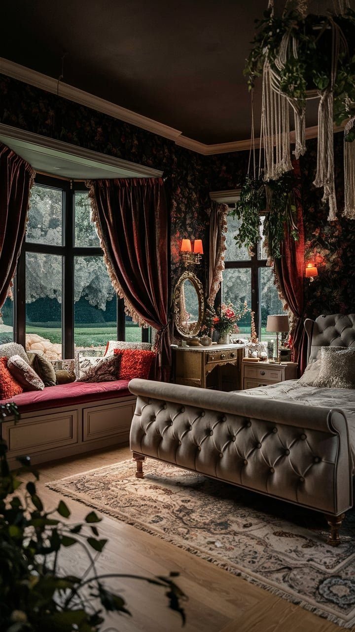  Dark Moody Victorian Bedroom Dark Wood Accents