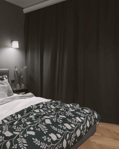 Moody Bedroom Curtains Textured Blackout