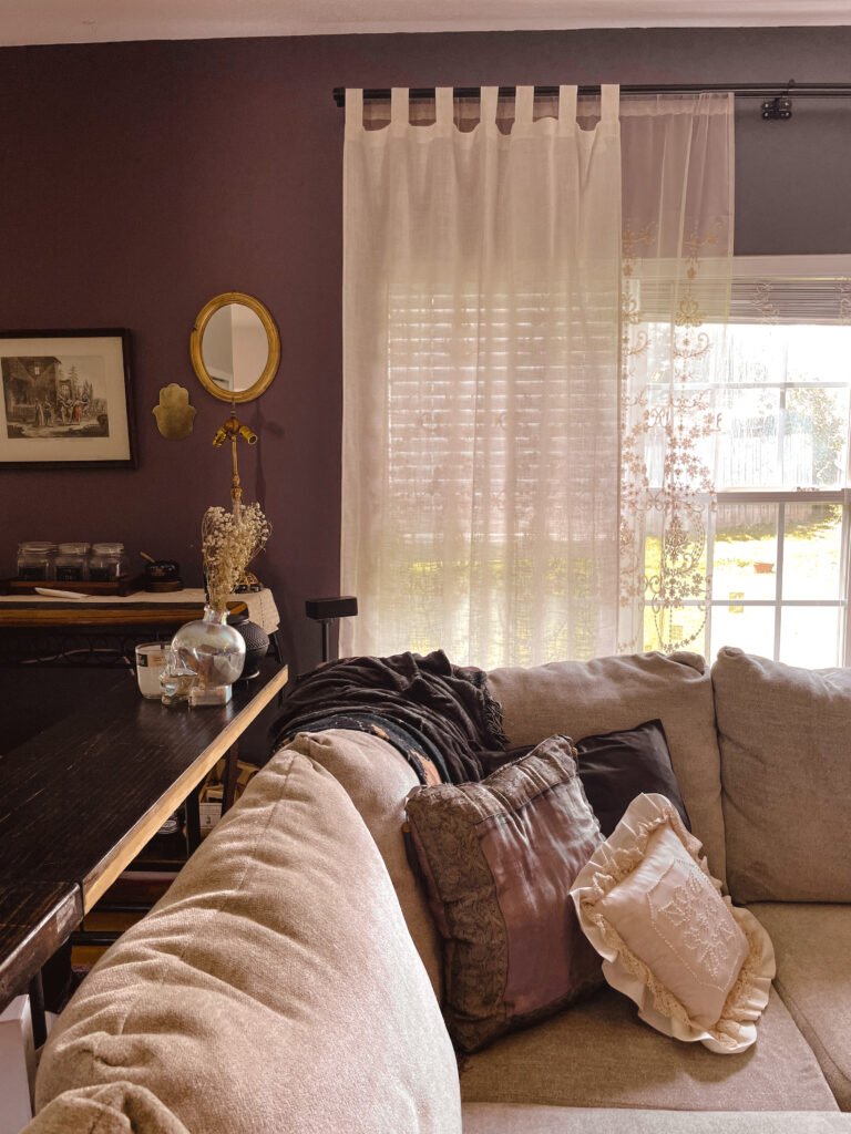 Moody Bedroom Curtains Coastal Stripes