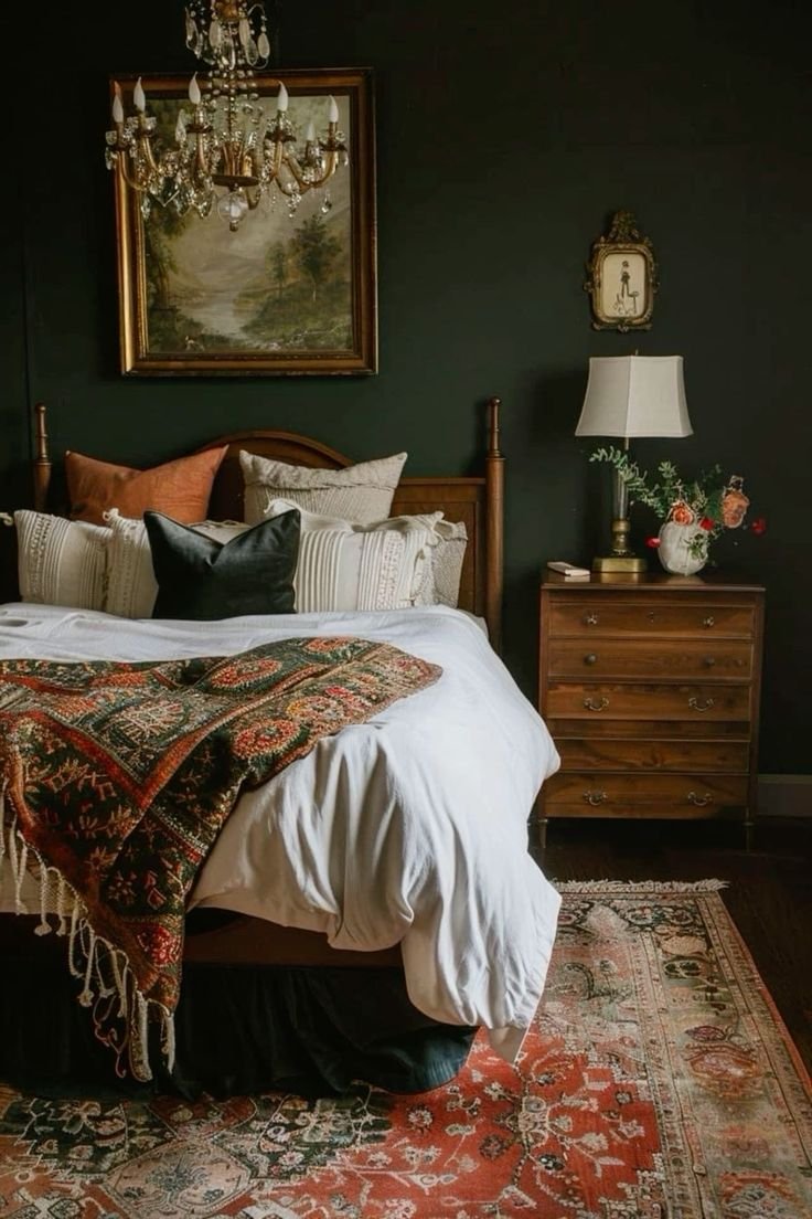 Moody Western Bedroom Cozy Corner