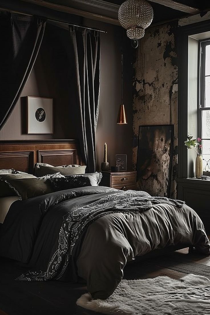 Moody Bedroom Curtains Darker Shades for a Cozy Vibe