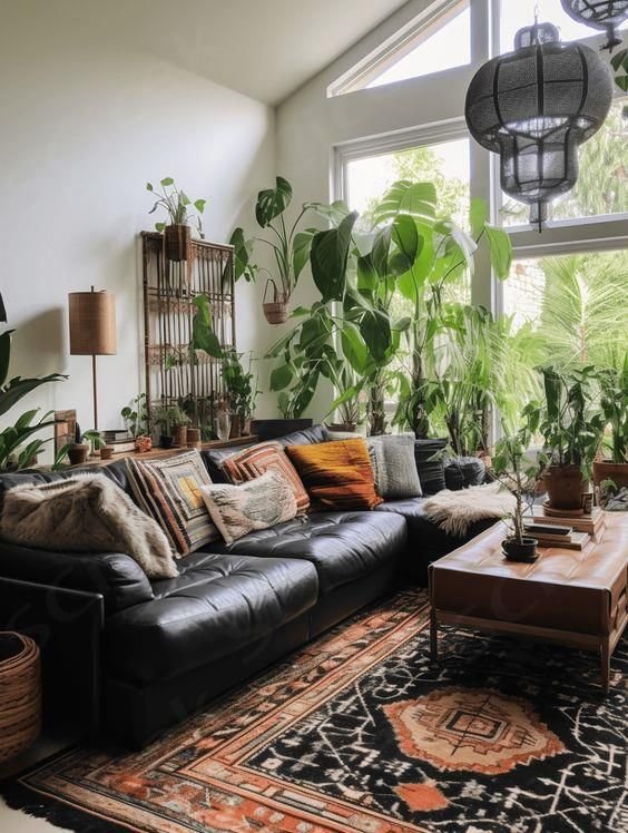 Dark Bohemian Chic Living Room