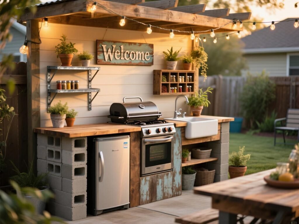15 CHEAP Outdoor Kitchen Ideas for Entertaining on a Budget