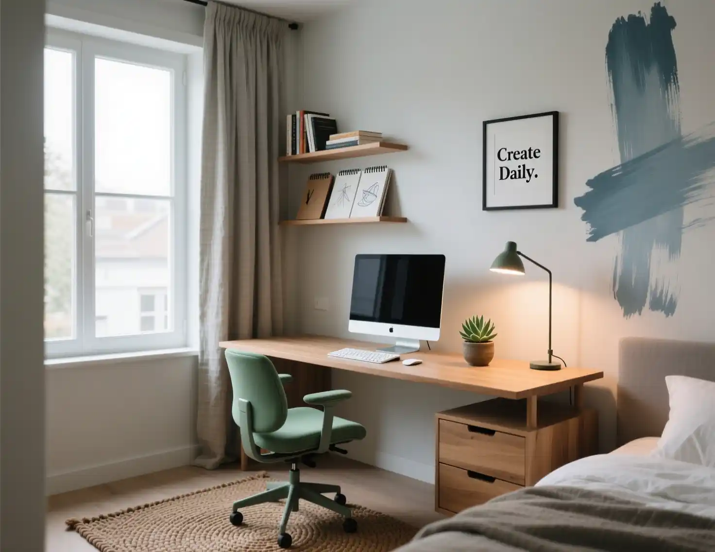 Home Office in Bedroom