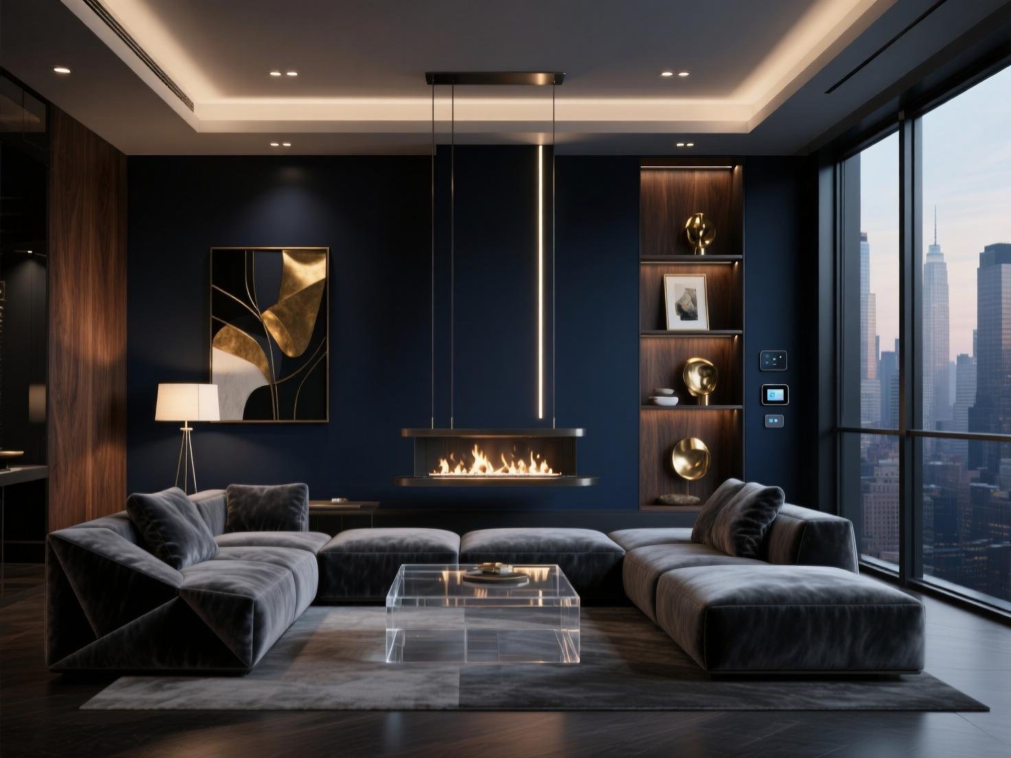 Dark Lounge Room