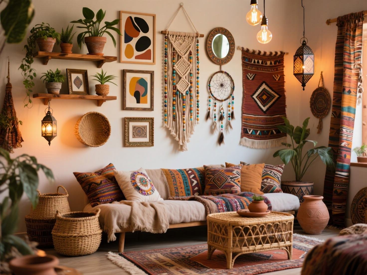 Boho Living Room Wall Decor