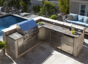 L shape outdoor kitchen ideas