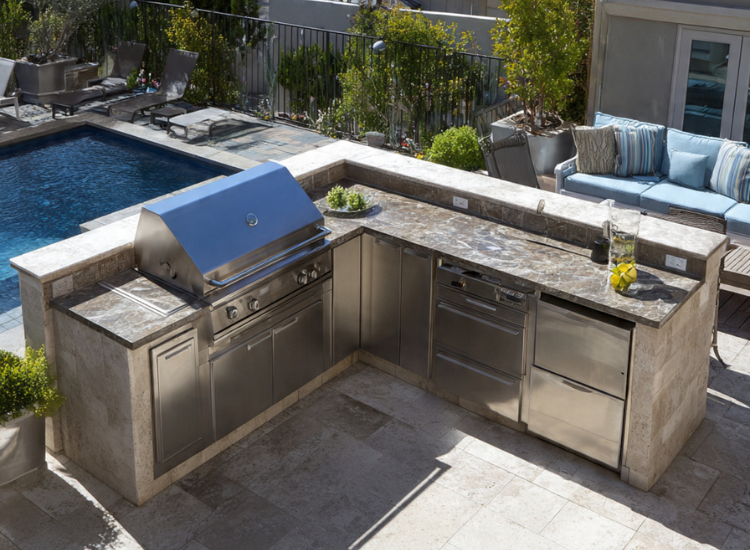 L shape outdoor kitchen ideas
