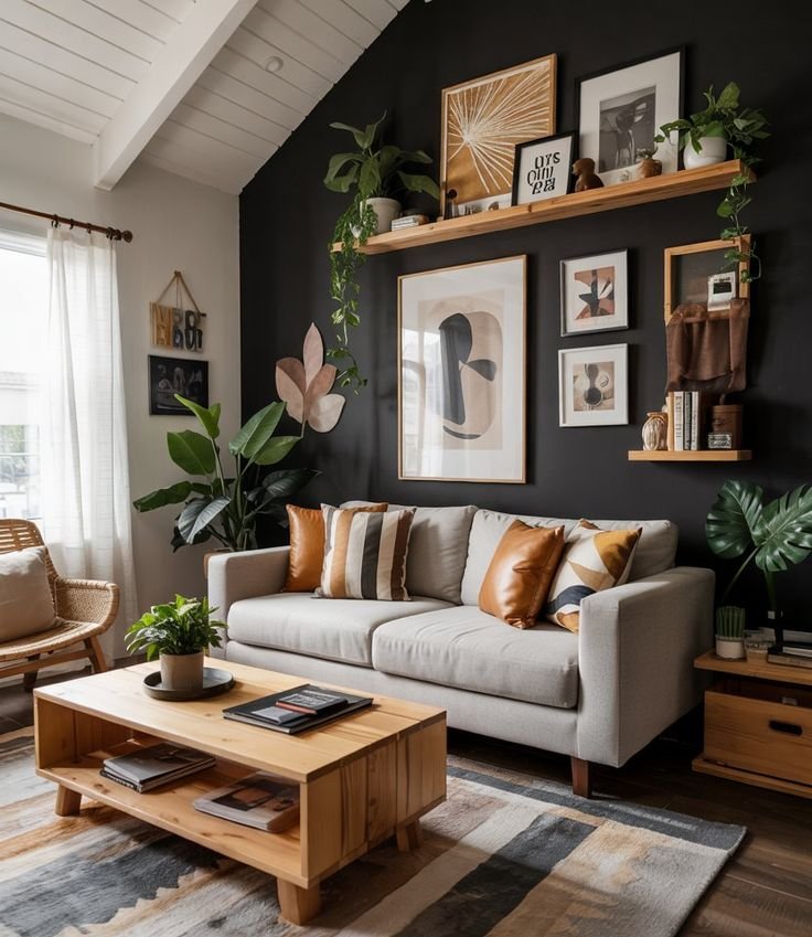 Moody Neutral Living Room Ideas