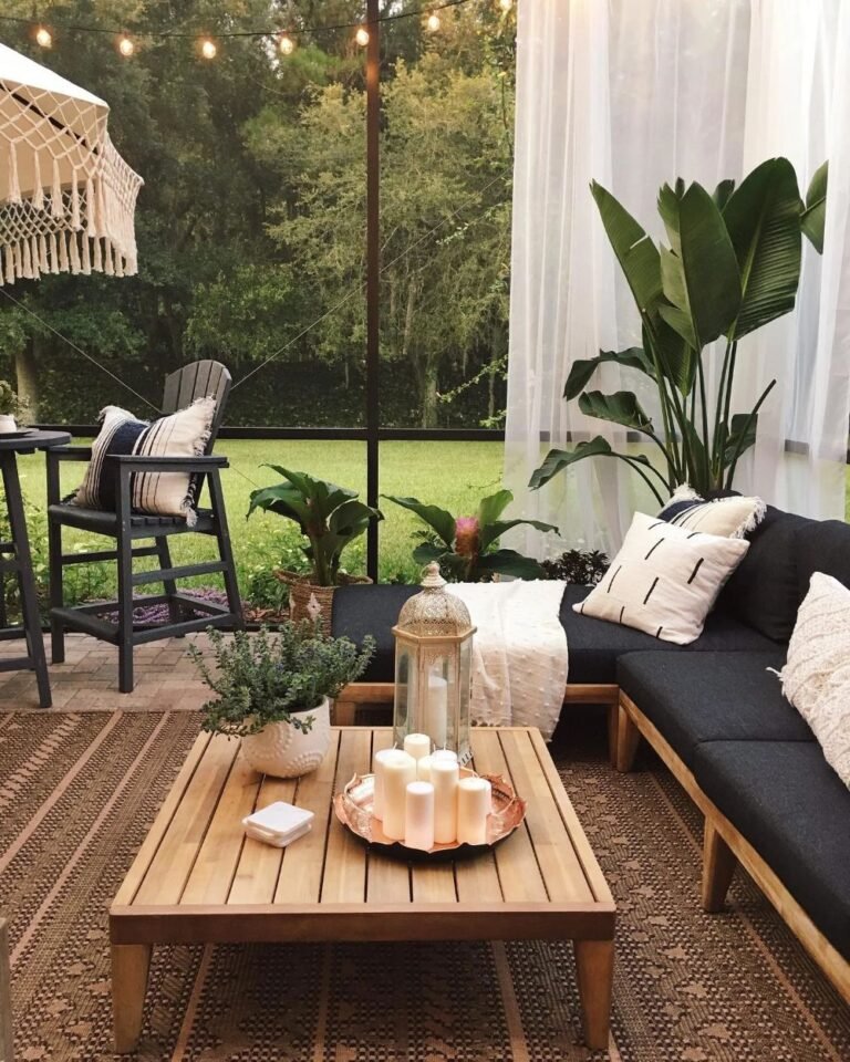 Outdoor Patio Coffee Table Decor Ideas