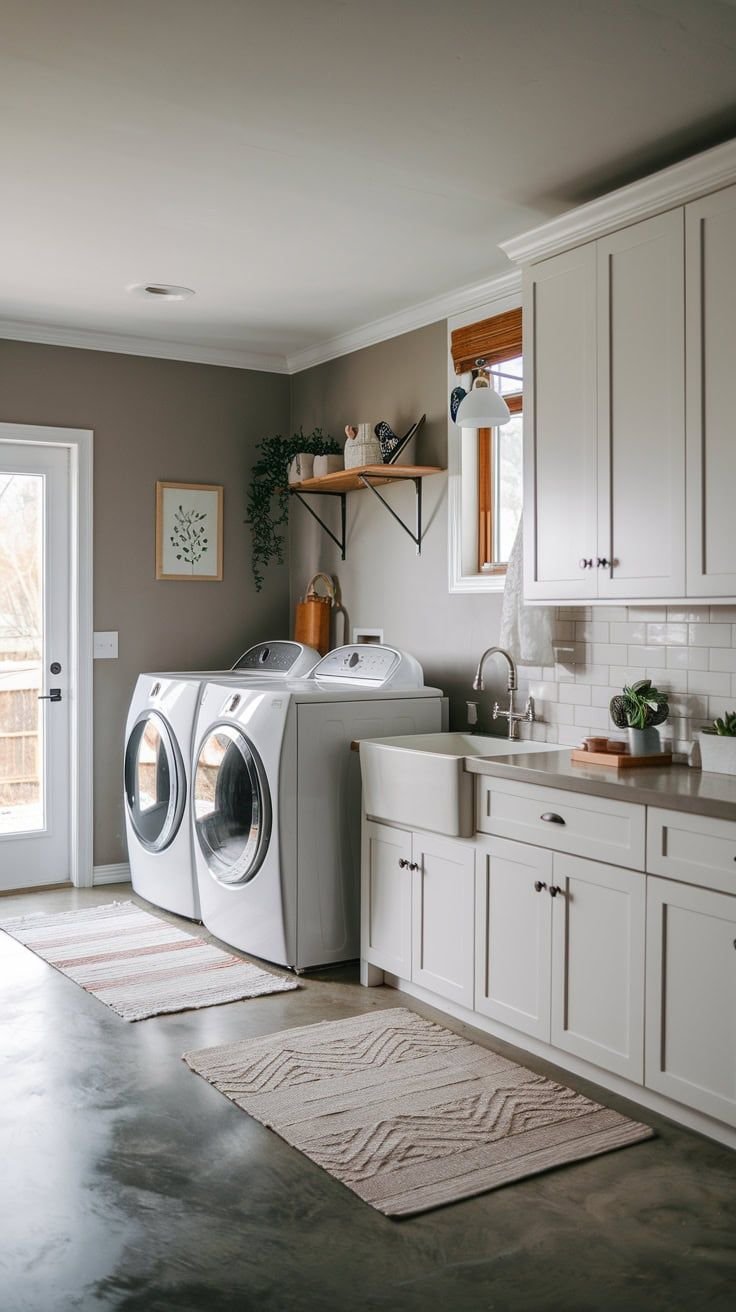 Small Basement Laundry Countertops and All-in-One Units