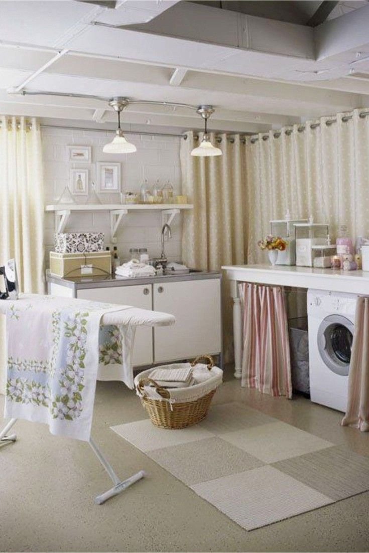 Small Basement Laundry Decor and Personal Touches for Laundry Rooms