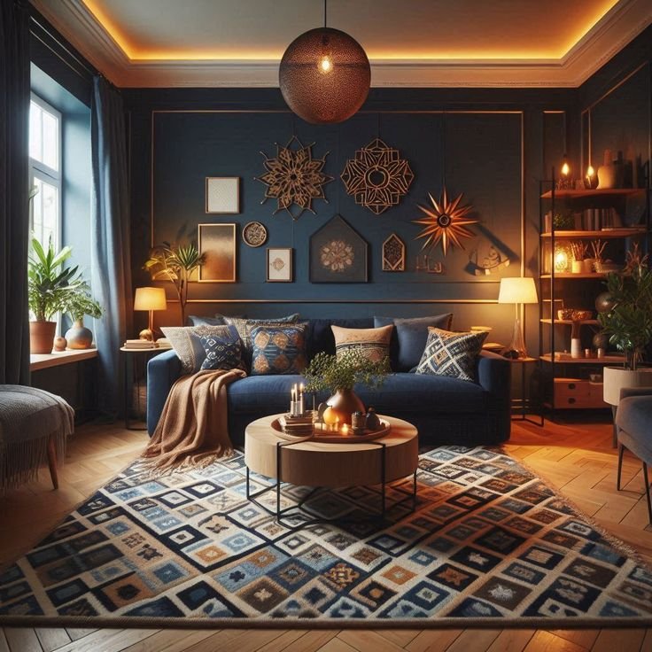 Bold Moody Eclectic Living Room Ideas