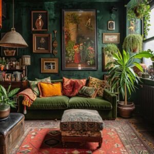 Moody Maximalist Living Room Ideas