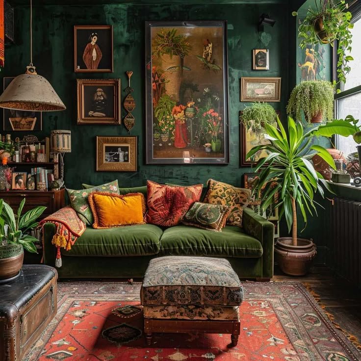 Moody Maximalist Living Room Ideas