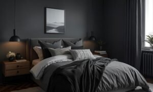 Dark feminine bedroom