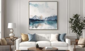 open wall decor living room