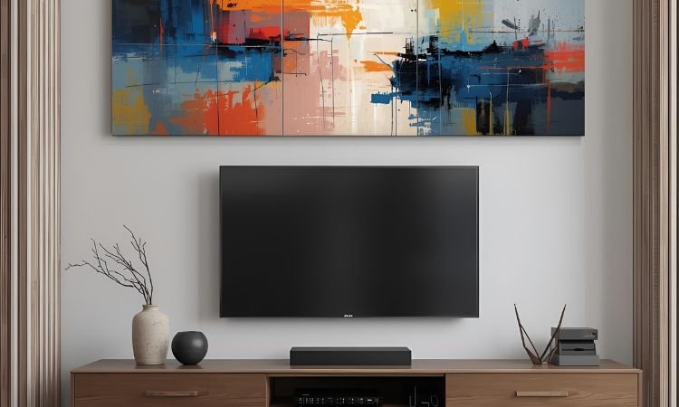 over tv wall decor living room