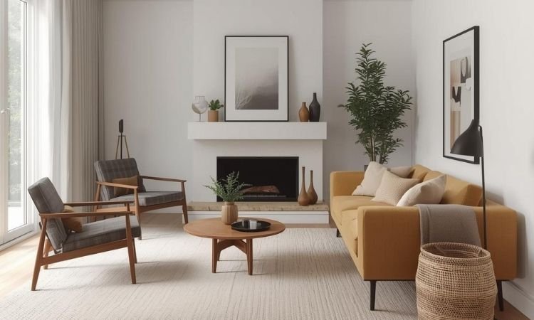 Mid century scandinavian living rooms
