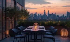 outdoor dinner table decor ideas