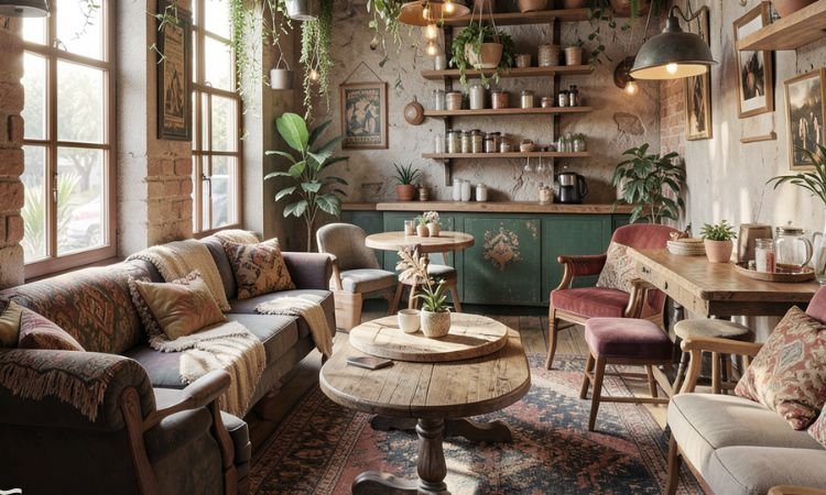 bohemian coffee bar ideas