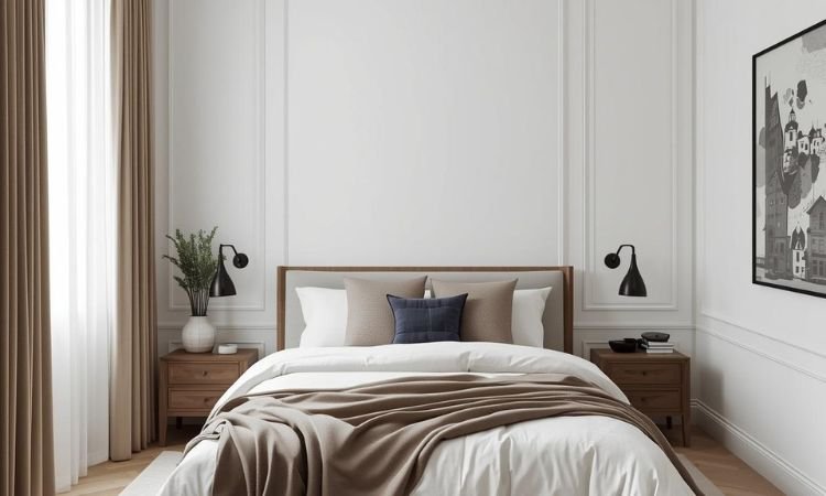Moody Bedroom Ideas with White Walls