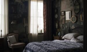 moody eclectic bedroom