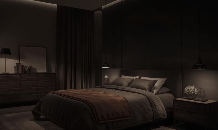 moody modern bedroom