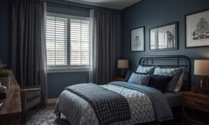 moody teen boy bedroom