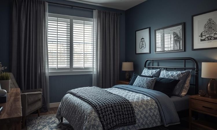 moody teen boy bedroom