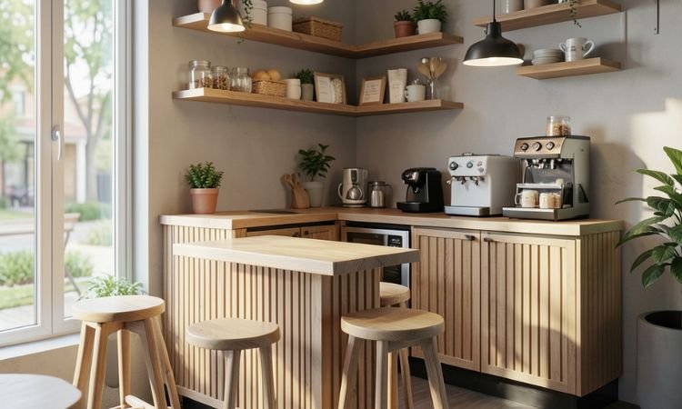 small corner coffee bar ideas