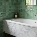 green tile bathroom ideas