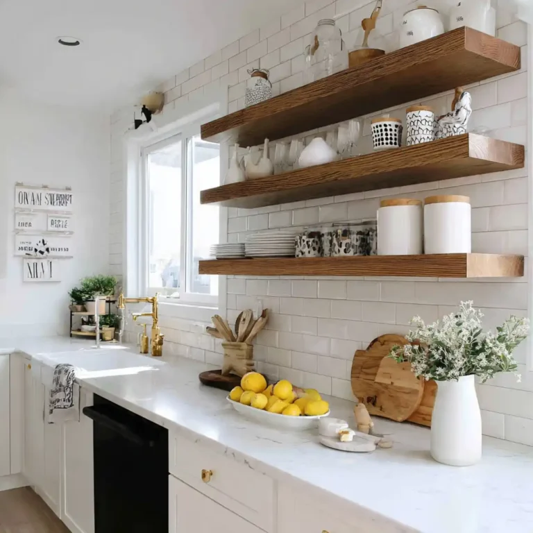 Beautiful Floating Shelf Kitchen