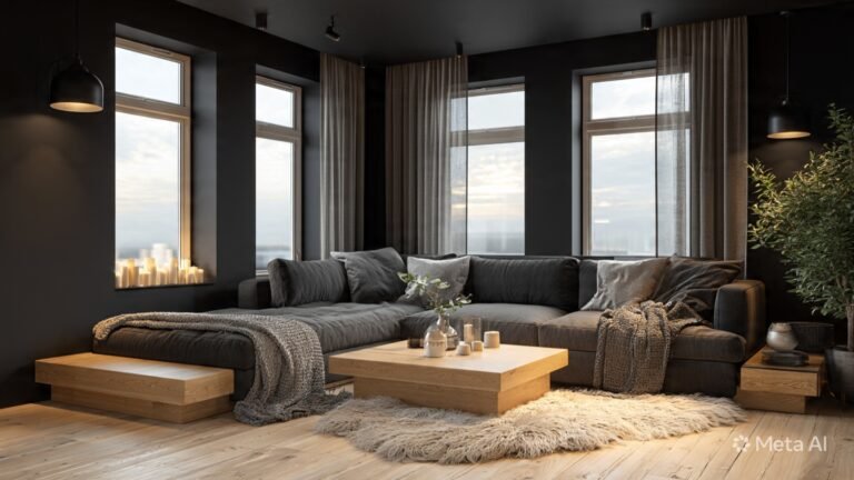 13 Dark Scandinavian Living Room Ideas for a Moody and Grounded Sanctuary
