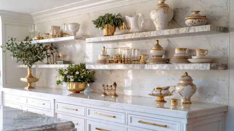 Marble Shelf Kitchen Ideas That Make Stone Float Like Art