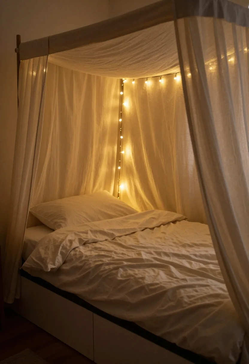 Cozy Canopy: Fabric Drapes Over Your Dorm Bed Ideas