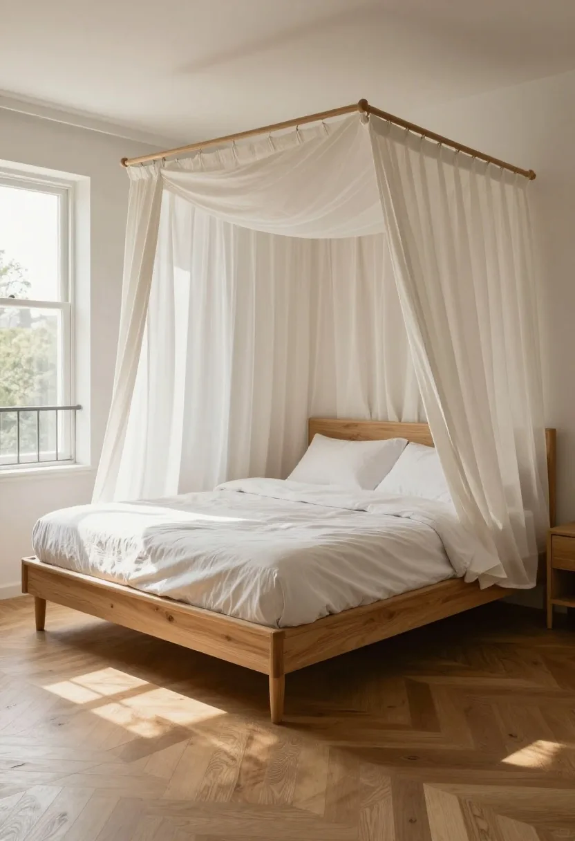 LED String Lights: Ambient Glow Around Your Bed Ideas