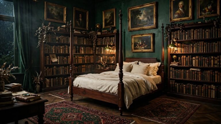 22 Dark Academia Green Bedroom Ideas for a Moody Retreat