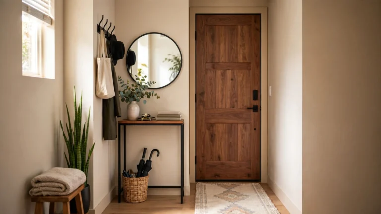 21+ Narrow Front Door Entryway Ideas to Maximize Small Spaces